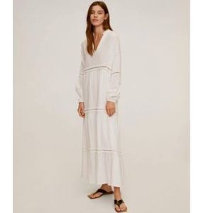 Mango Openwork Details Cotton Dress